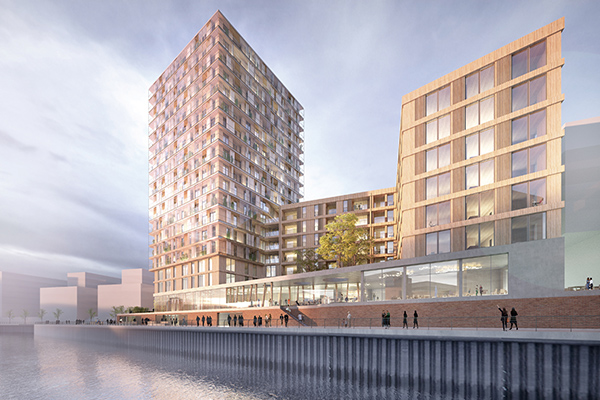 德國漢堡的海港城（Hafencity）也宣布規劃德國首幢木構大樓，64公尺的18層住宅，將成為歐洲規模最可觀的都市開發計畫之一。