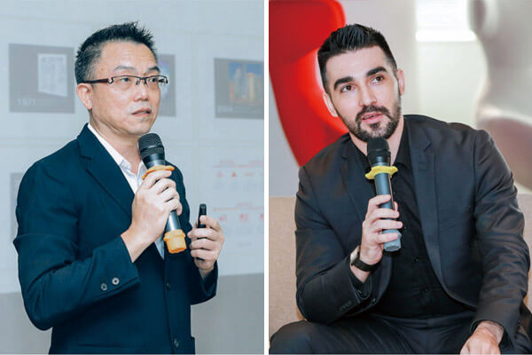 (左)震旦家具創新中心總經理高曰菖、(右)雅各布．延森設計首席運營官Manuel+Veiga+Aldemira