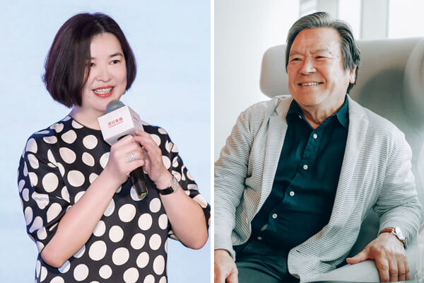 (左)震旦集團董事長袁蕙華致詞表示，多年來震旦致力為顧客打造高效、人性、智能、環保的辦公生活解決方案+(右)DK設計研究所株式會社社長日本工業設計師喜多俊之